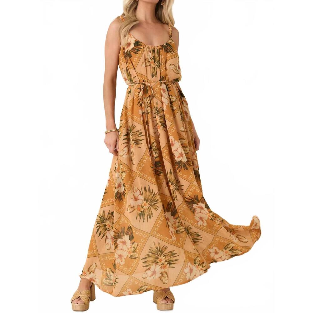 NEW DRESS FORUM maxi sun dress in sandstone palm